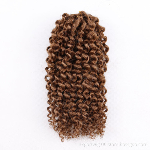 Ombre Colored Curly Hairstyle  Kinky Curly Synthetic Braiding Hair Extensions Marly Bob Crochet hair Marley Twist Braiding Hair